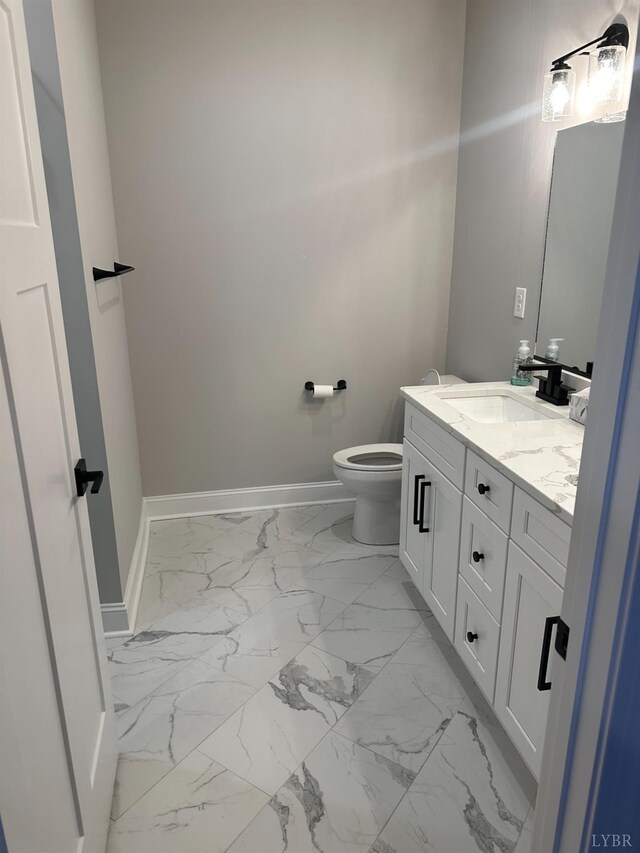 1022 N Westyn Loop, Forest, VA 24551 - bathroom featuring marble look tiles and vanity