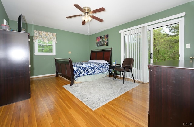 139 Old Main St, Brookneal, VA 24528 - bedroom featuring wood finished floors and a ceiling fan