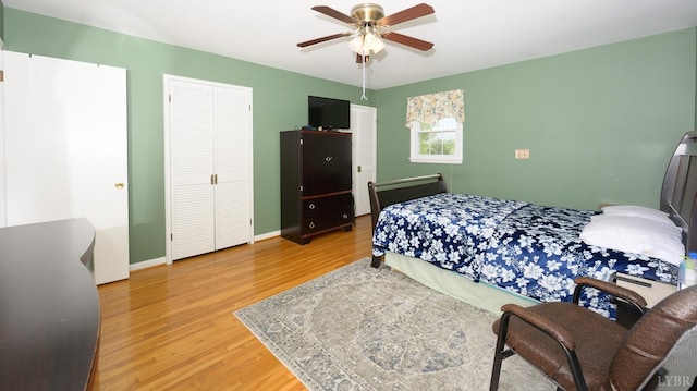 139 Old Main St, Brookneal, VA 24528 - bedroom featuring light wood-style floors and a ceiling fan