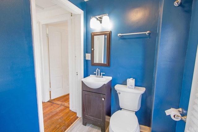 1518 14th St, Lynchburg, VA 24501 - half bathroom with vanity and wood finished floors
