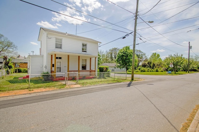 1518 14th St, Lynchburg, VA 24501 - view of front of house with a porch, a fenced front yard, and a gate