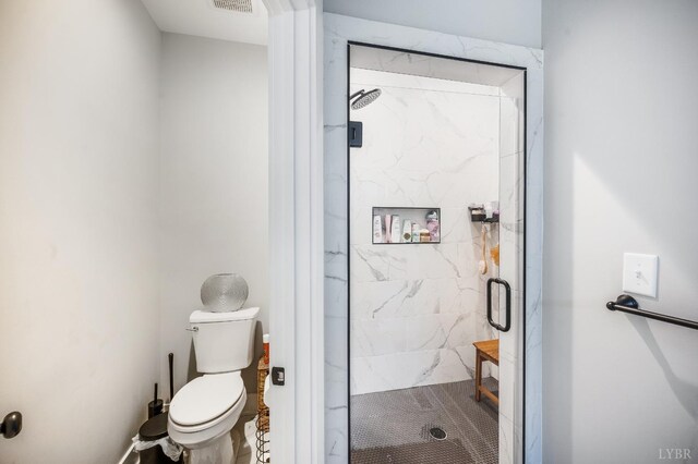 301 Bentley Grove Way, Lynchburg, VA 24502 - bathroom with a marble finish shower and toilet