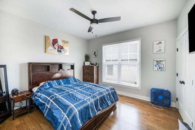 301 Bentley Grove Way, Lynchburg, VA 24502 - bedroom featuring wood finished floors, baseboards, and a ceiling fan