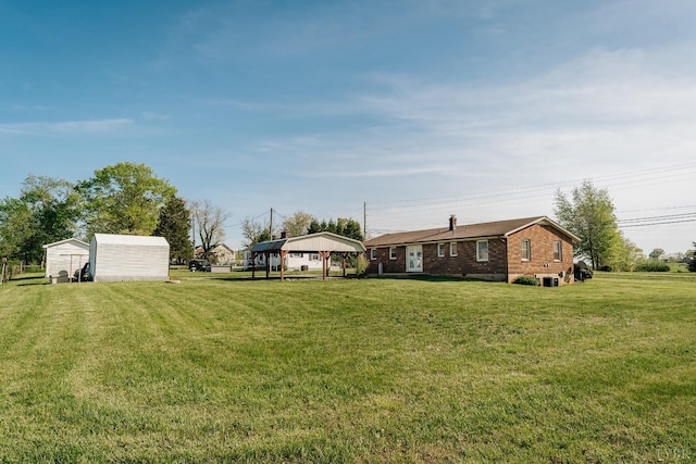 3677 Grit Rd, Hurt, VA 24563 - view of grassy yard with a carport and a gazebo