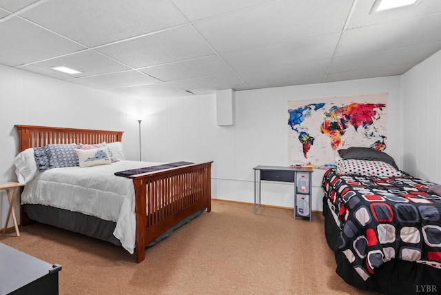 119 Adams Dr, Lynchburg, VA 24502 - carpeted bedroom featuring a drop ceiling