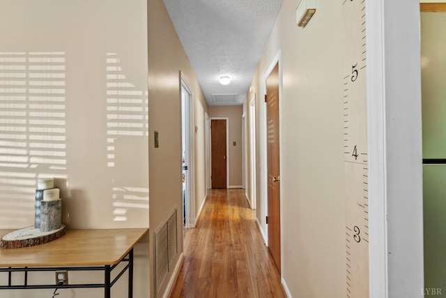 119 Adams Dr, Lynchburg, VA 24502 - hall with a textured ceiling, hardwood / wood-style floors, and baseboards