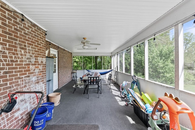 119 Adams Dr, Lynchburg, VA 24502 - sunroom with outdoor dining area and ceiling fan