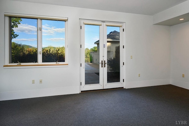 1209 Sycamore Creek Dr, Goode, VA 24556 - empty room with french doors, carpet, baseboards, and a healthy amount of sunlight