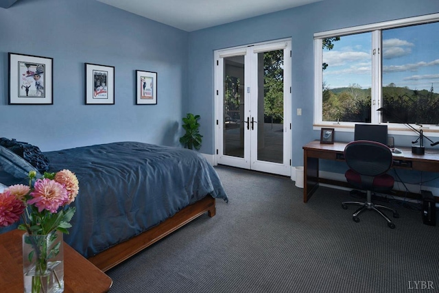 1209 Sycamore Creek Dr, Goode, VA 24556 - bedroom featuring french doors, carpet flooring, and access to outside