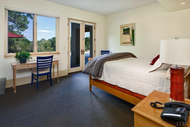 1209 Sycamore Creek Dr, Goode, VA 24556 - carpeted bedroom featuring french doors and access to outside
