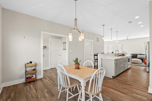 21 Zags Ln, Lynchburg, VA 24502 - dining room featuring wood finished floors, baseboards, and recessed lighting