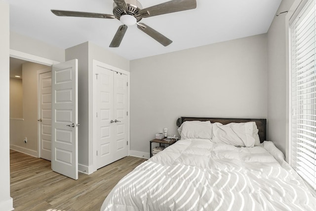 21 Zags Ln, Lynchburg, VA 24502 - bedroom featuring multiple windows, light wood-style flooring, baseboards, and ceiling fan