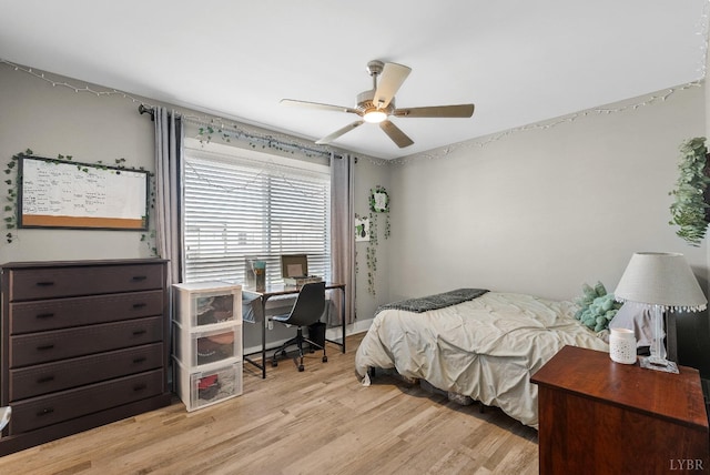 21 Zags Ln, Lynchburg, VA 24502 - bedroom featuring light wood-type flooring, an office area, and ceiling fan