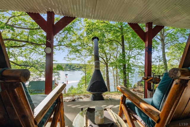 106 Catlett Ct, Moneta, VA 24121 - wooden terrace with a water view