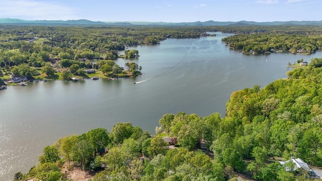 106 Catlett Ct, Moneta, VA 24121 - aerial view of a water and mountain view and a heavily wooded area