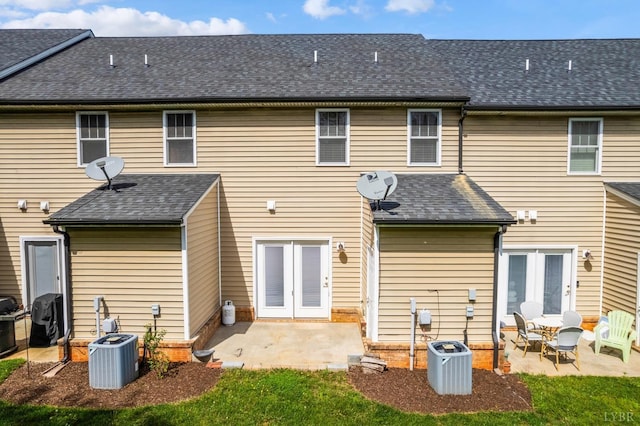 1057 Casley Way, Forest, VA 24551 - rear view of property with a patio, french doors, and a shingled roof