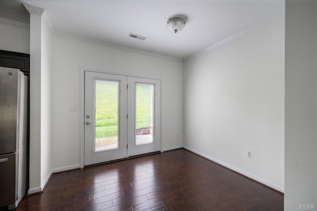 1057 Casley Way, Forest, VA 24551 - spare room with dark wood-type flooring and crown molding