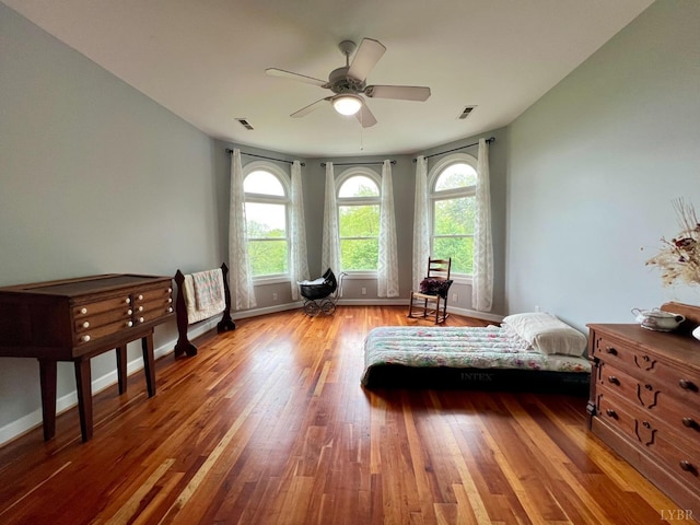216 Burford Farm Rd, Monroe, VA 24574 - bedroom with wood finished floors and ceiling fan
