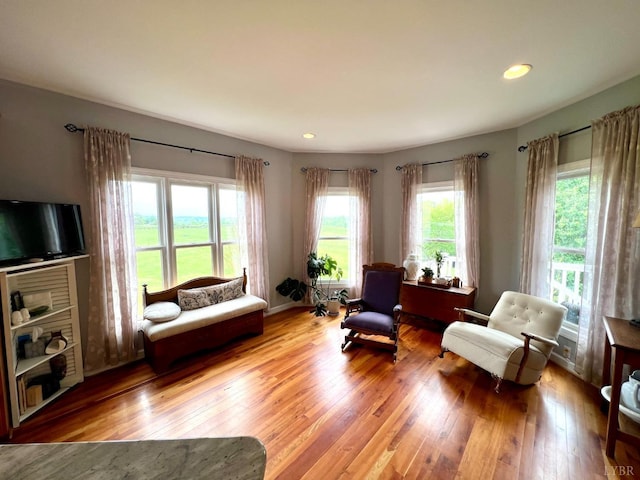 216 Burford Farm Rd, Monroe, VA 24574 - sitting room featuring hardwood / wood-style flooring and recessed lighting