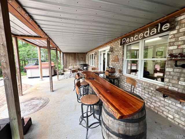 216 Burford Farm Rd, Monroe, VA 24574 - view of patio featuring a hot tub