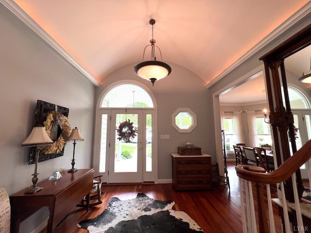 216 Burford Farm Rd, Monroe, VA 24574 - foyer with lofted ceiling and hardwood / wood-style floors