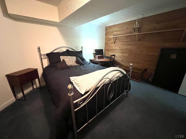 216 Burford Farm Rd, Monroe, VA 24574 - carpeted bedroom with wooden walls