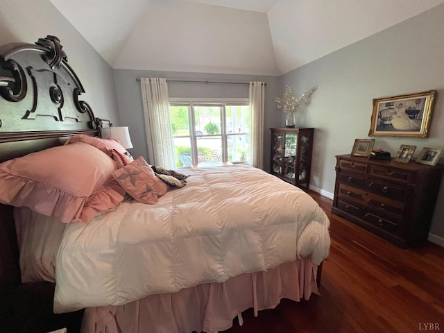 216 Burford Farm Rd, Monroe, VA 24574 - bedroom featuring wood finished floors and vaulted ceiling