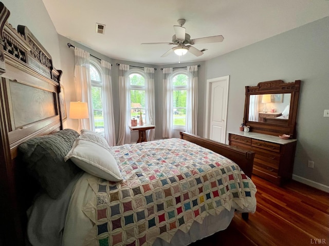 216 Burford Farm Rd, Monroe, VA 24574 - bedroom featuring wood finished floors, multiple windows, and ceiling fan