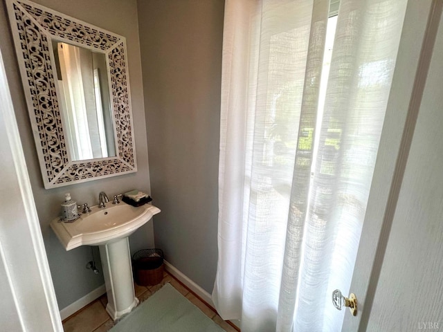 216 Burford Farm Rd, Monroe, VA 24574 - bathroom with baseboards and tile patterned floors