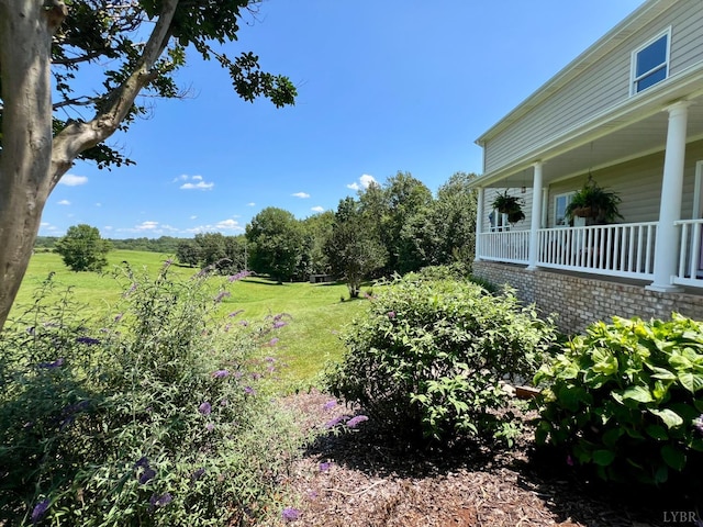 216 Burford Farm Rd, Monroe, VA 24574 - view of grassy yard with a porch