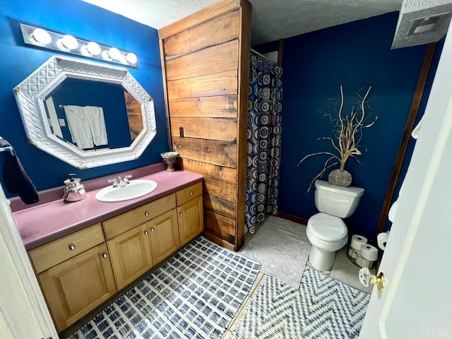 216 Burford Farm Rd, Monroe, VA 24574 - bathroom with a textured ceiling and vanity