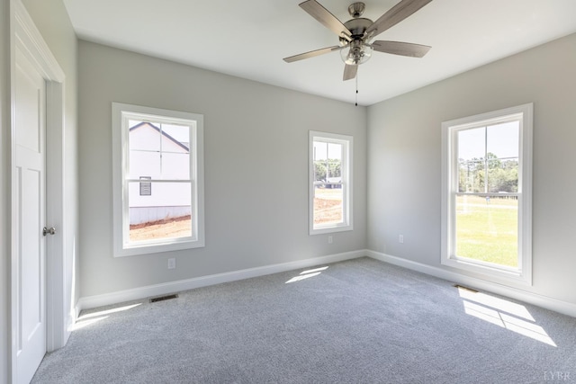 243 Pebble Rd, Rustburg, VA 24588 - carpeted empty room with baseboards and a ceiling fan