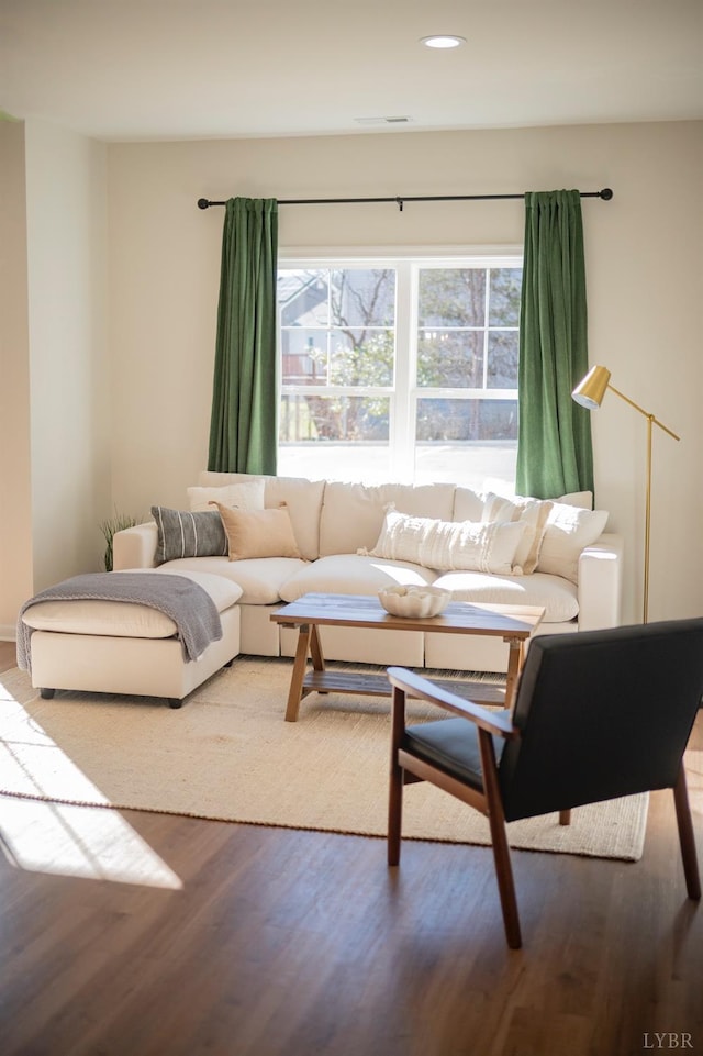 128 Brenleigh Ct Unit 108, Lynchburg, VA 24501 - living room featuring wood finished floors and recessed lighting