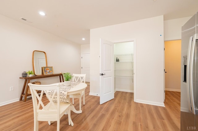 128 Brenleigh Ct Unit 108, Lynchburg, VA 24501 - dining room featuring light wood-style flooring, recessed lighting, and baseboards