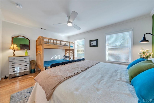 231 Mountain Cove Dr Unit 5, Hardy, VA 24101 - bedroom with crown molding, wood finished floors, and a ceiling fan