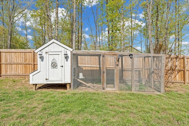 1400 Mountain Cut Rd, Appomattox, VA 24522 - view of poultry coop featuring a fenced backyard and a yard