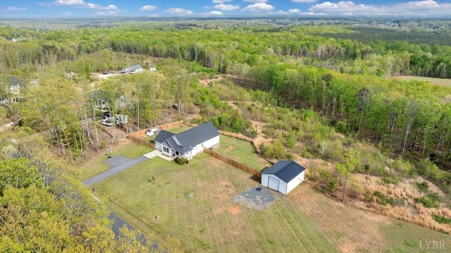 1400 Mountain Cut Rd, Appomattox, VA 24522 - birds eye view of property with a forest view