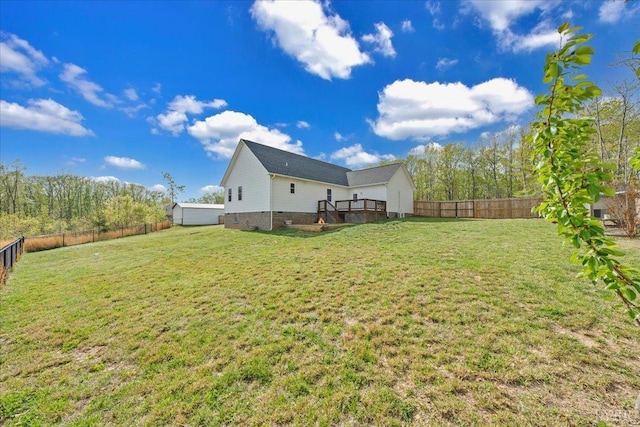 1400 Mountain Cut Rd, Appomattox, VA 24522 - view of yard with a fenced backyard