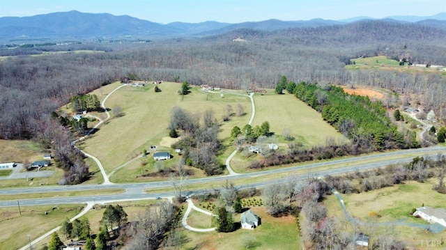 1697 S Amherst Hwy, Amherst, VA 24521 - aerial overview of property's location featuring mountains and a heavily wooded area