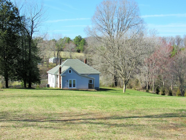 1697 S Amherst Hwy, Amherst, VA 24521 - view of green lawn featuring french doors and cooling unit