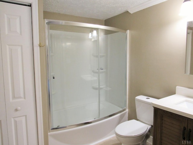 1697 S Amherst Hwy, Amherst, VA 24521 - bathroom featuring a textured ceiling, toilet, and vanity