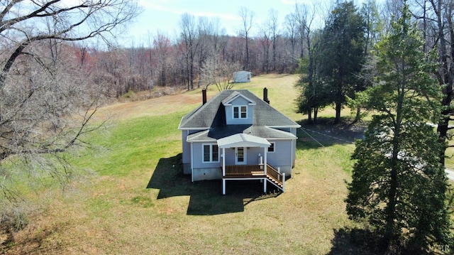 1697 S Amherst Hwy, Amherst, VA 24521 - view from above of property with a heavily wooded area