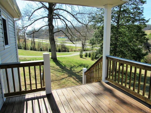 1697 S Amherst Hwy, Amherst, VA 24521 - wooden terrace featuring a lawn
