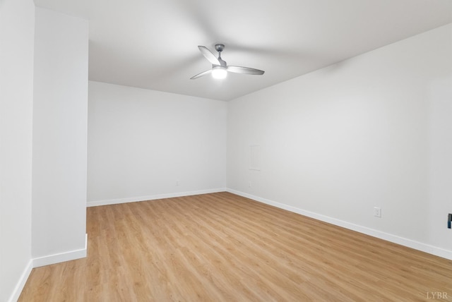 1208 Rocky Branch Dr, Forest, VA 24551 - spare room with a ceiling fan, light wood finished floors, and baseboards
