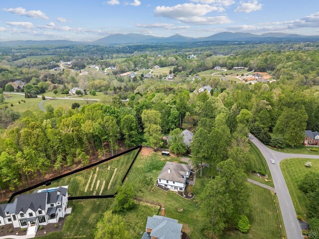 1208 Rocky Branch Dr, Forest, VA 24551 - aerial view of property's location featuring mountains and a heavily wooded area