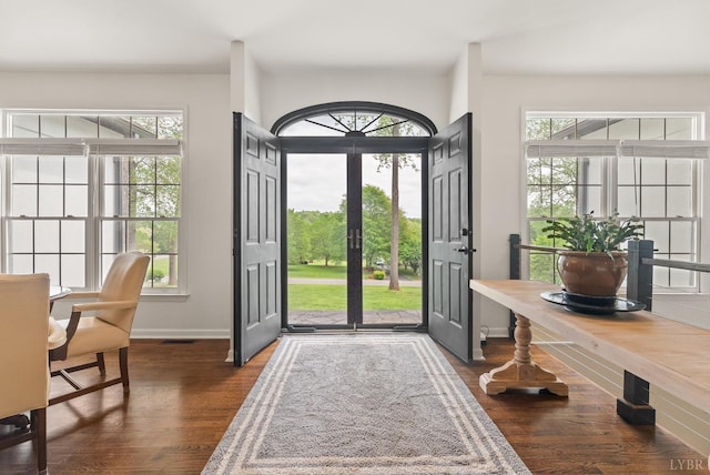1208 Rocky Branch Dr, Forest, VA 24551 - entrance foyer featuring dark wood-type flooring and baseboards