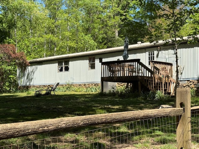 202 Stallion Way, Amherst, VA 24521 - rear view of property with a deck and a yard