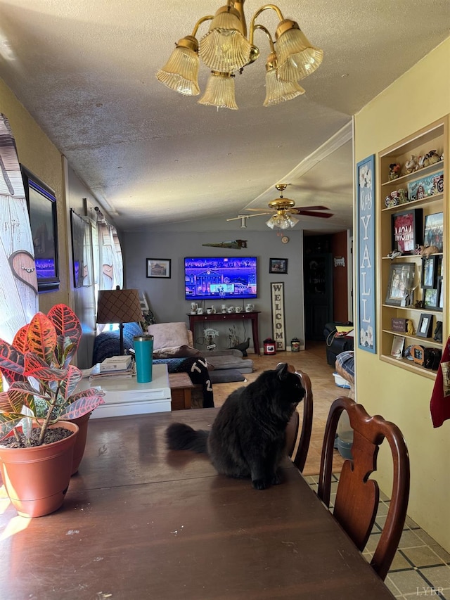 202 Stallion Way, Amherst, VA 24521 - living room with a textured ceiling, built in features, and ceiling fan