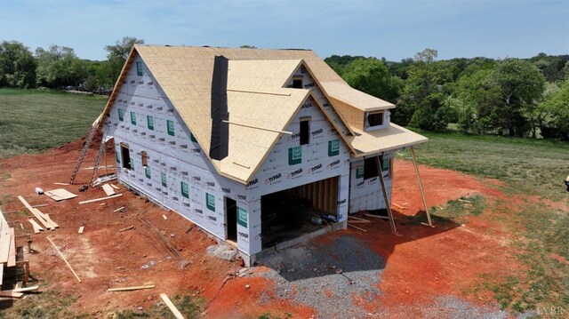 1 Wells Rd, Bedford, VA 24523 - exterior space with a view of trees and an attached garage