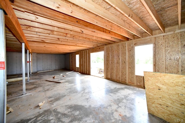 1 Wells Rd, Bedford, VA 24523 - interior space with concrete floors